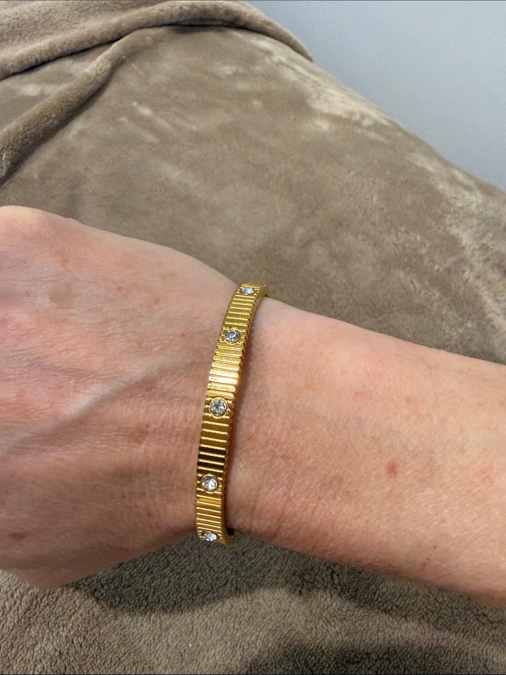 14 karat gold plated - Crystal Bracelet - Women Jewelry.